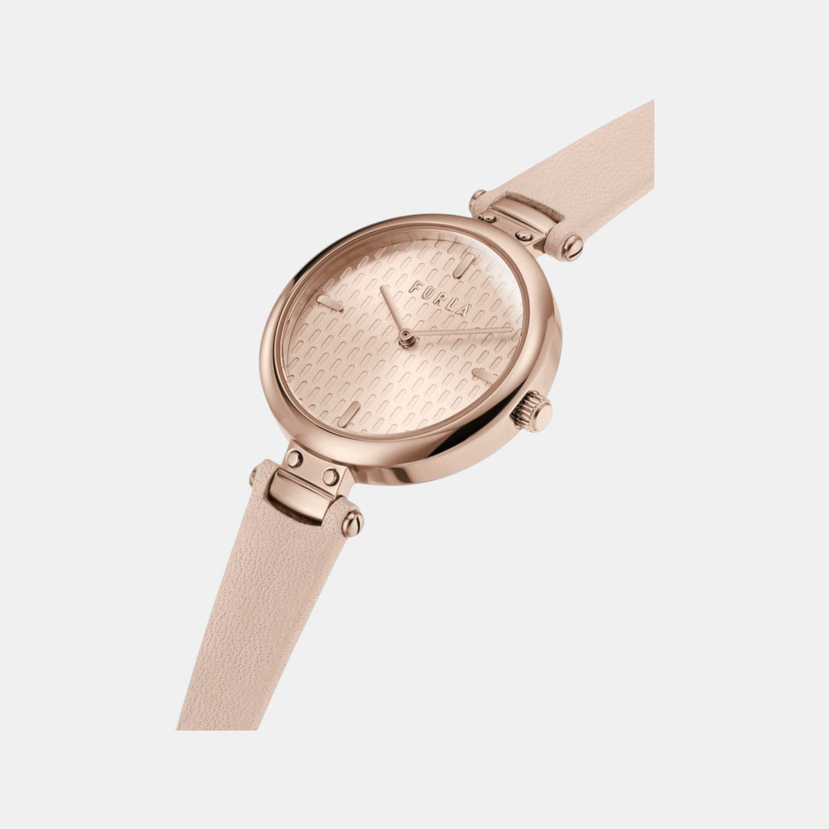 New Pin Women Quartz Pink Dial Analog Leather Watch WW00018004L3