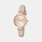 Furla New Pin Women Quartz Rose Gold Dial Analog Leather Watch WW00018004L3