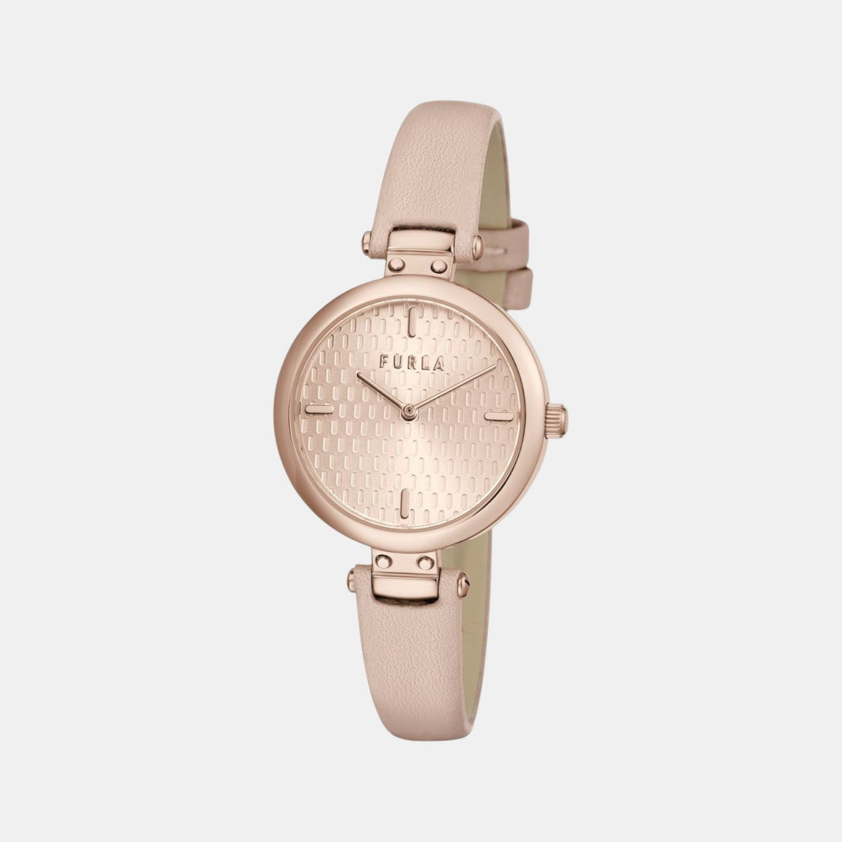 New Pin Women Quartz Pink Dial Analog Leather Watch WW00018004L3