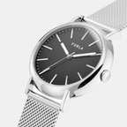 Furla Heritage Unisex Black Dial Stainless Steel Watch WW00023004L1