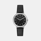 Women Quartz Black Dial Analog Leather Watch WW00023010L1