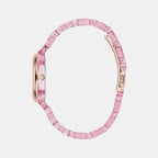 Women Quartz White Dial Analog Acetate Watch WW00028006L3