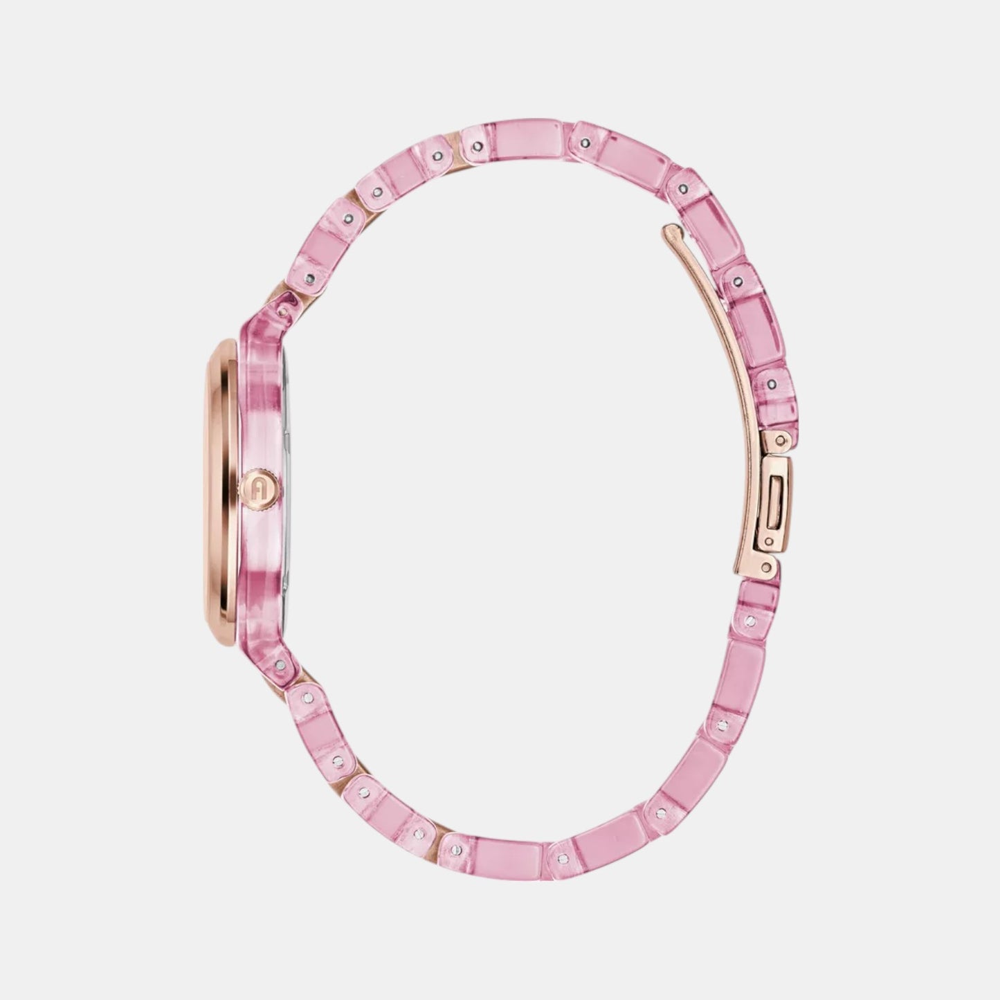 Women Quartz White Dial Analog Acetate Watch WW00028006L3