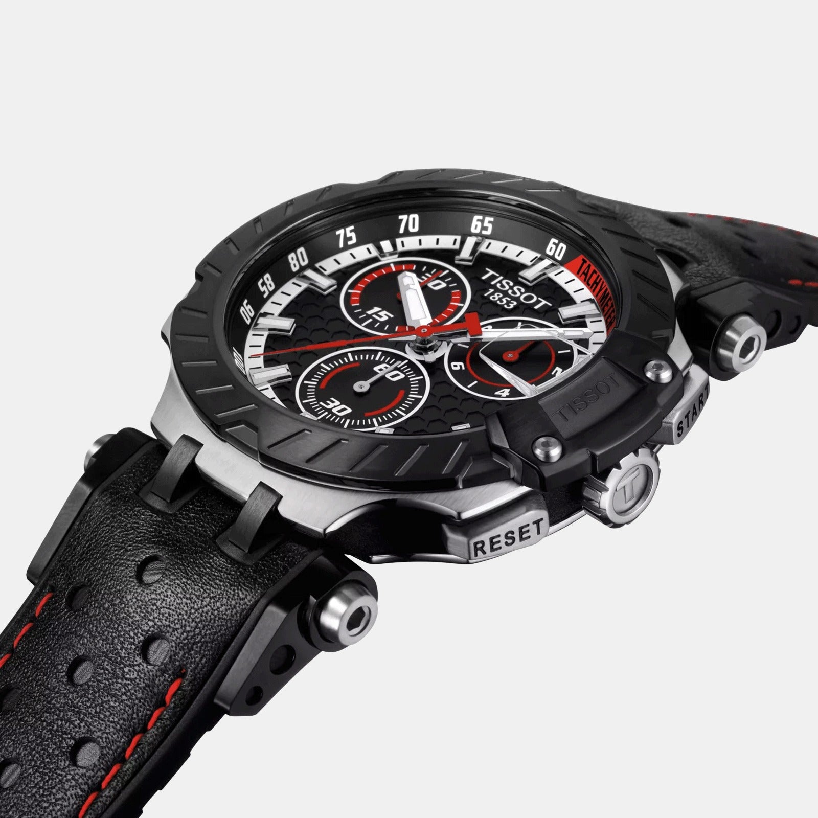 T-Race MotoGP Limited Edition Men Quartz Black Dial Chronograph Leather Watch T1154172705101