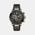 GC Round Black Chronograph watch