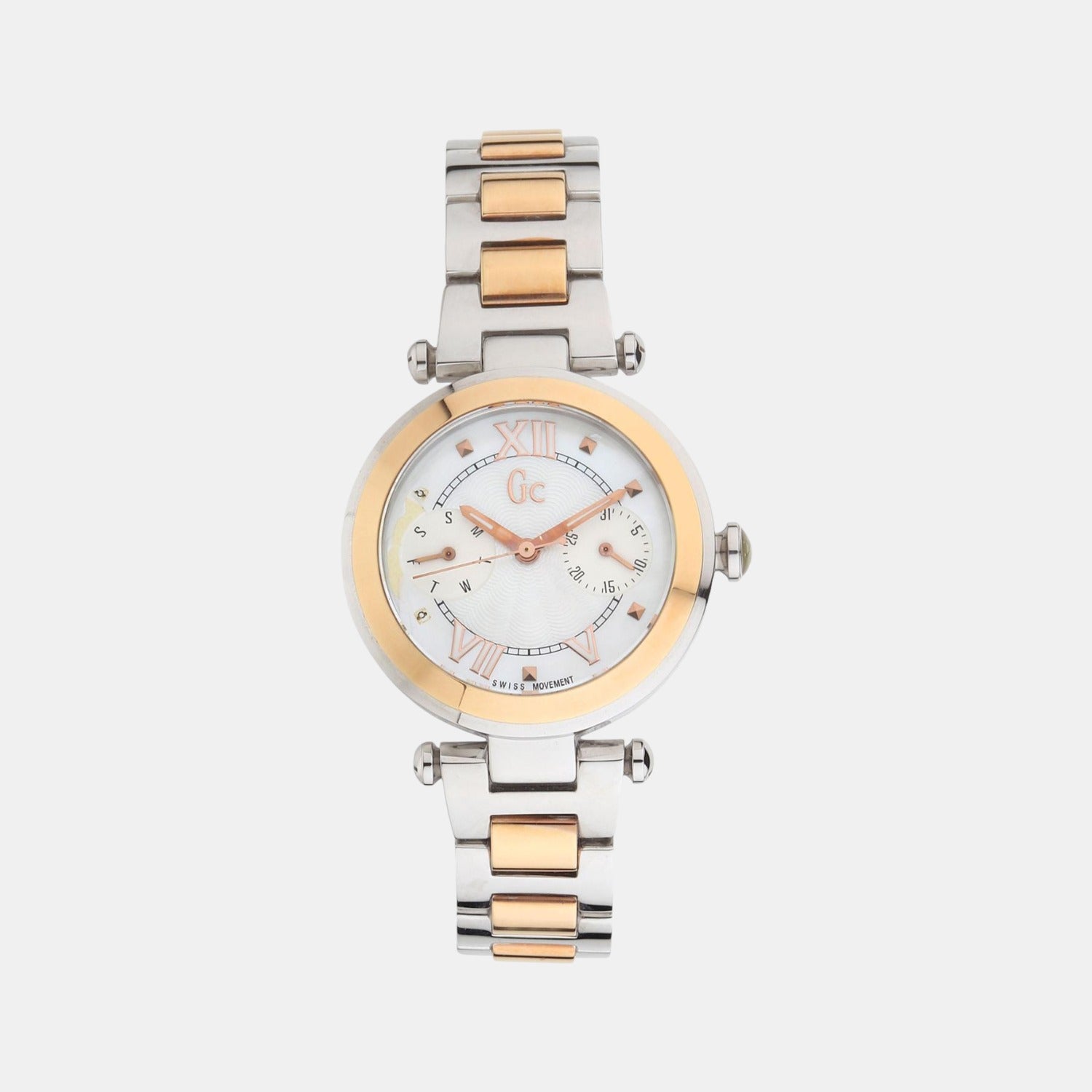 GC Round White Analog watch