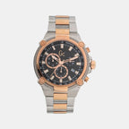GC Round Black Chronograph watch