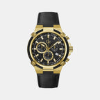 GC Round Black Chronograph watch