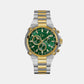 Male Green Stainless Steel Chronograph Watch Y24014G9MF