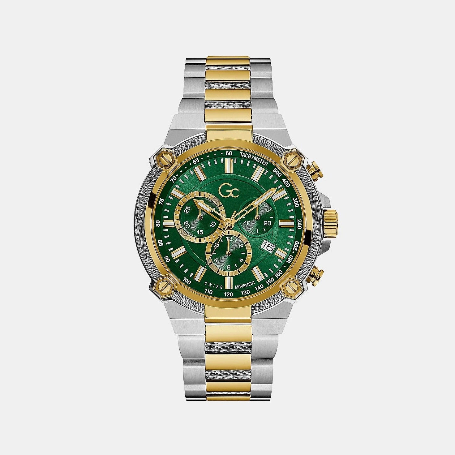 GC Round Green Chronograph watch