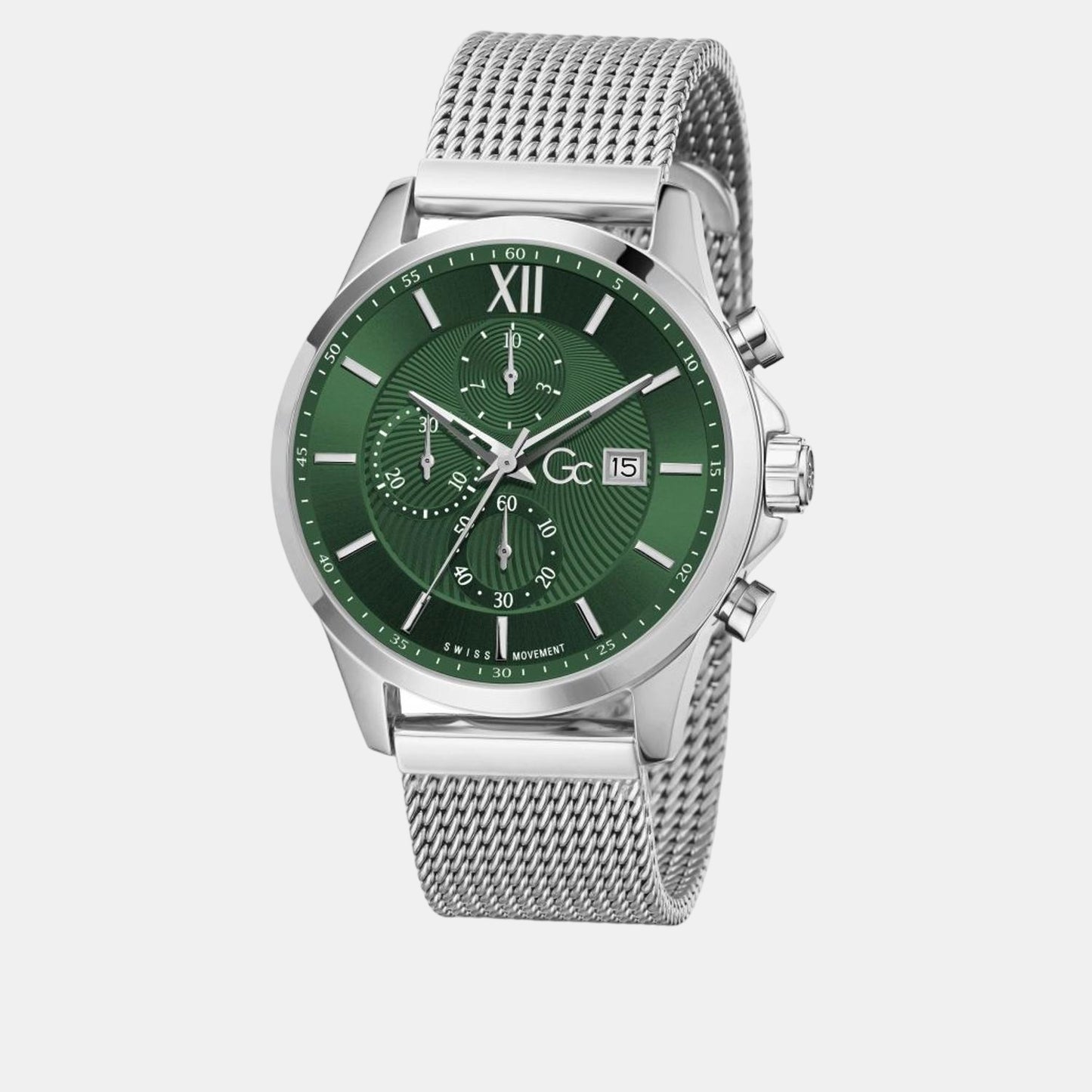 Male Green Stainless Steel Chronograph Watch Y27012G9MF