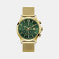 Male Green Stainless Steel Chronograph Watch Y27013G9MF