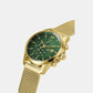 Male Green Stainless Steel Chronograph Watch Y27013G9MF