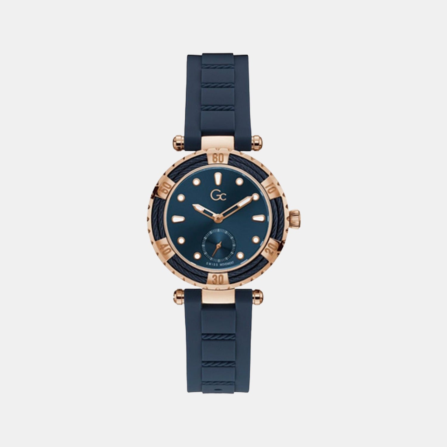 GC Round Blue Analog watch