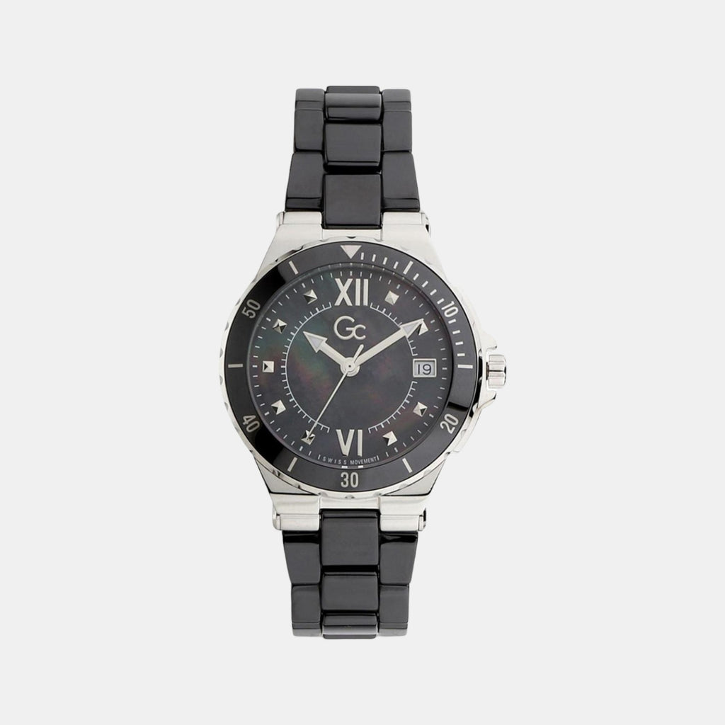 GC Round Black Analog watch