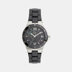 GC Round Black Analog watch