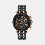 GC Round Black Chronograph watch
