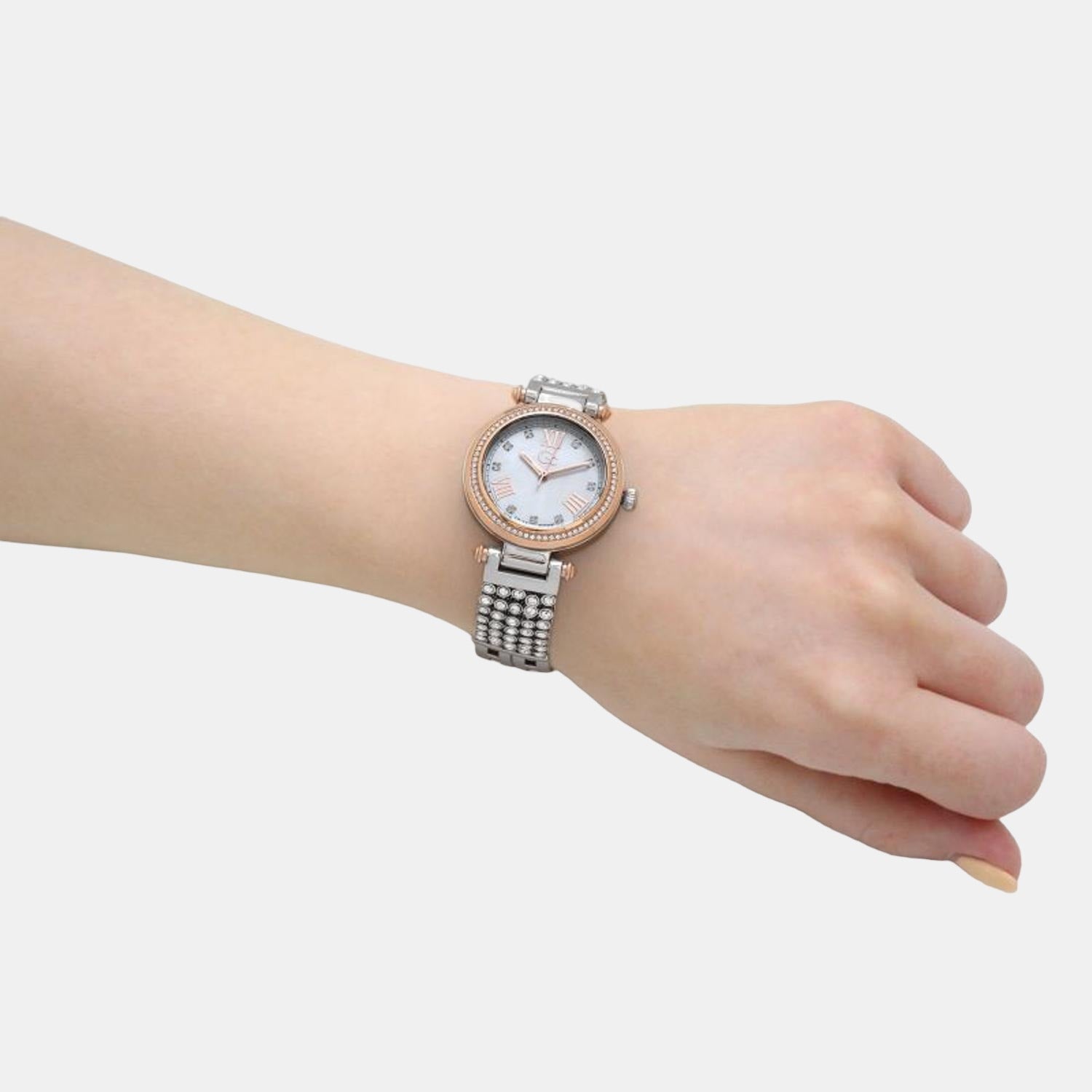 GC Women's White Analog Stainless Steel Watch | GC – Just In Time