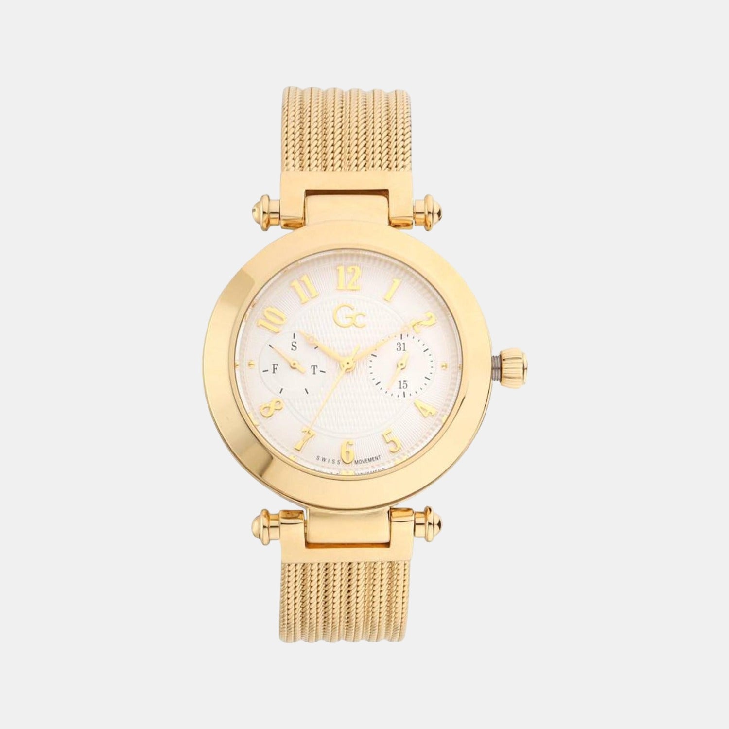 GC Round White Analog watch