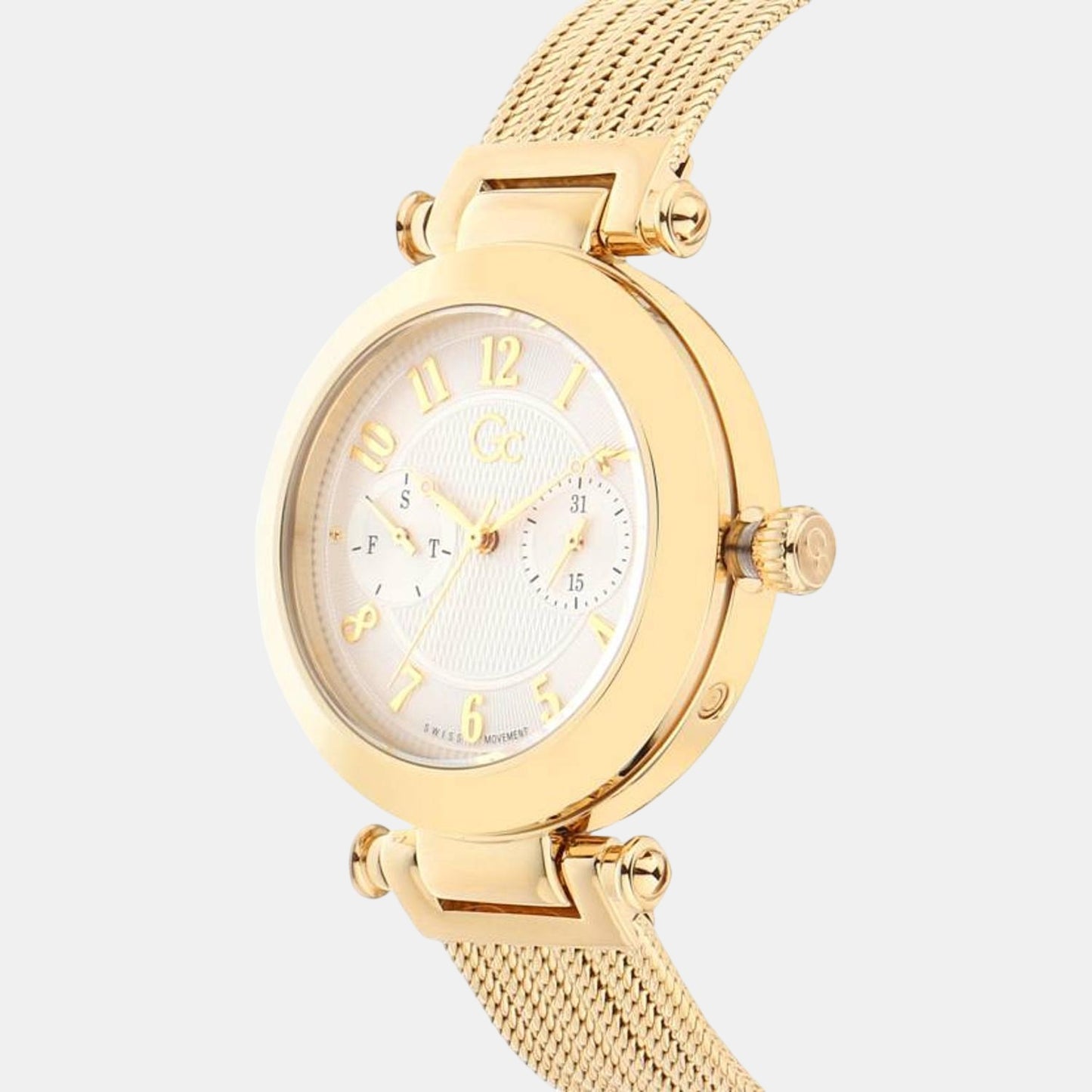 Female White Analog Stainless Steel Watch Y48003L7