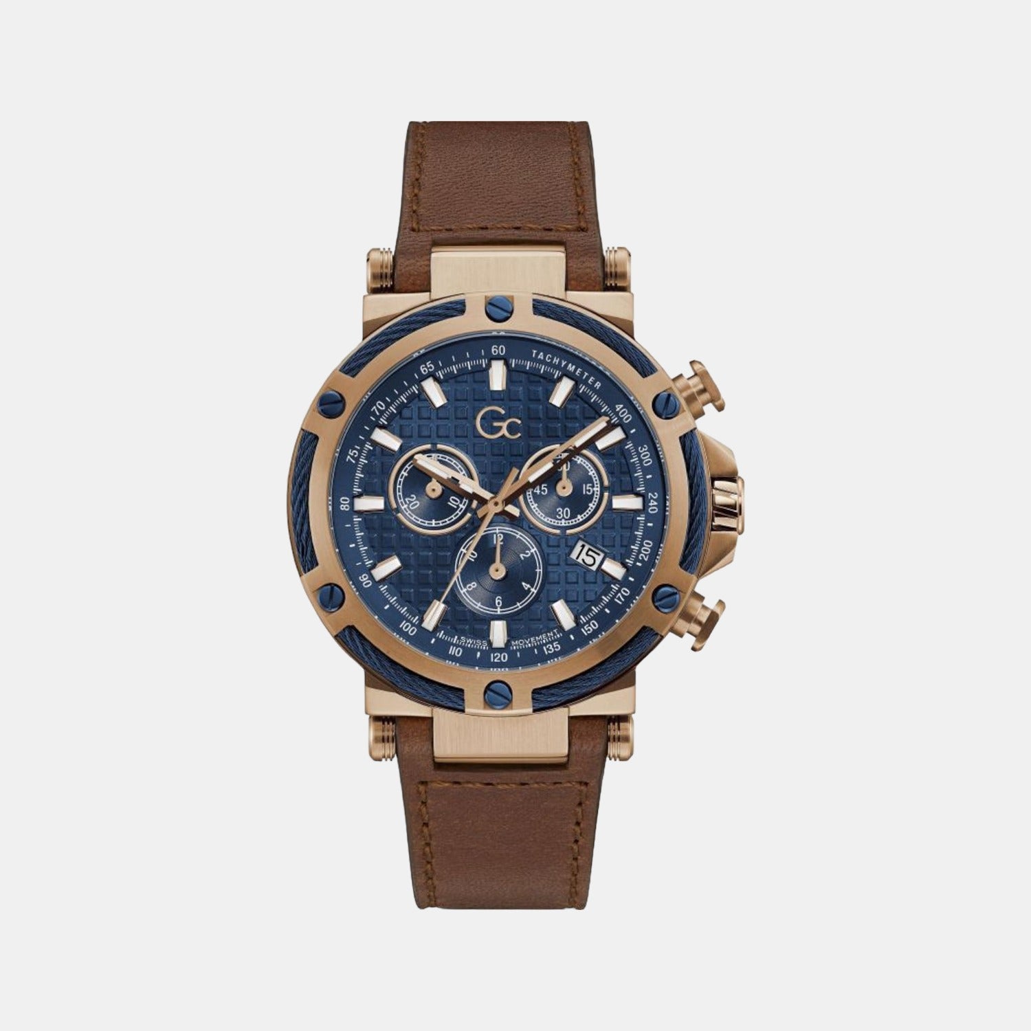 GC Round Blue Chronograph watch