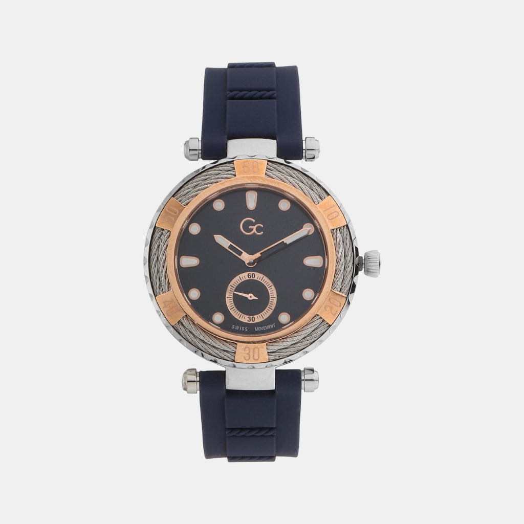 GC Round Black Analog watch