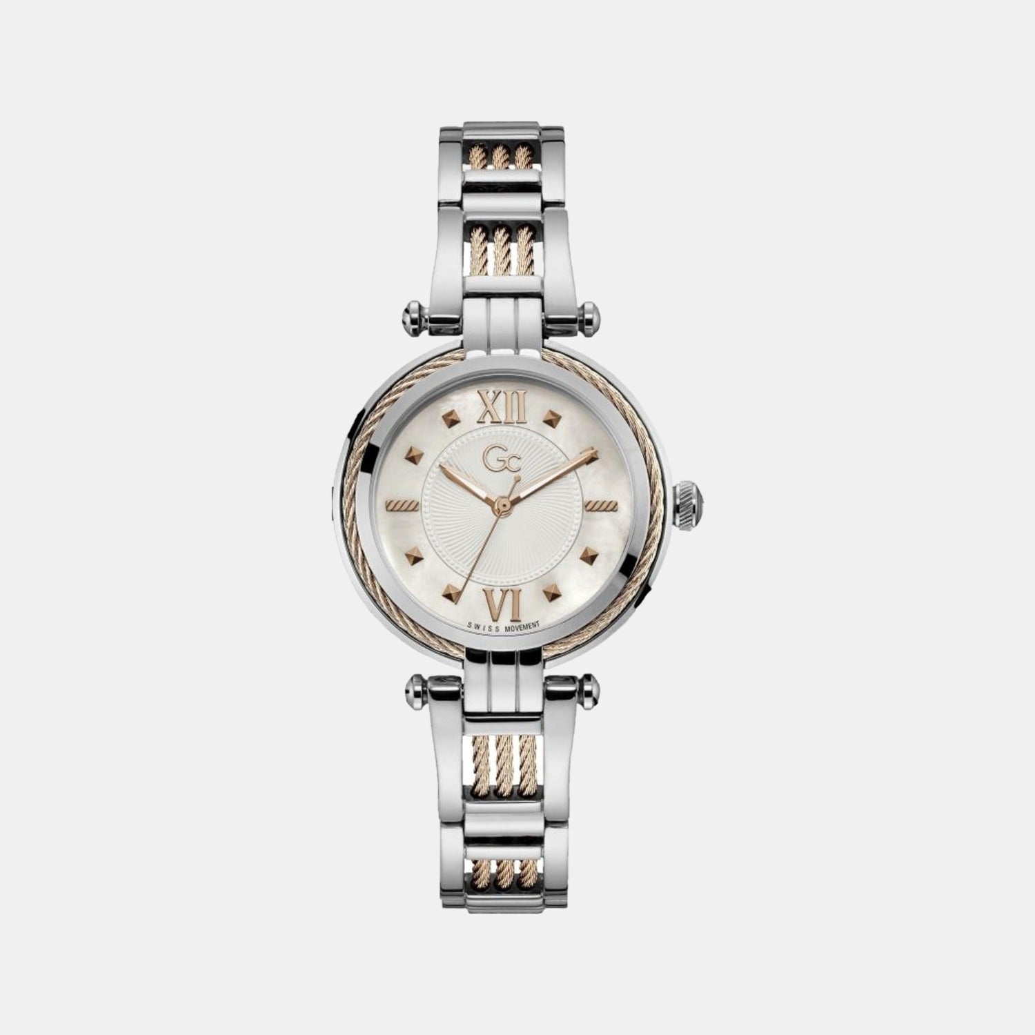 GC Round White Analog watch