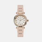 CableBijou Women Quartz White Dial Analog Silicone Watch Y56005L1MF