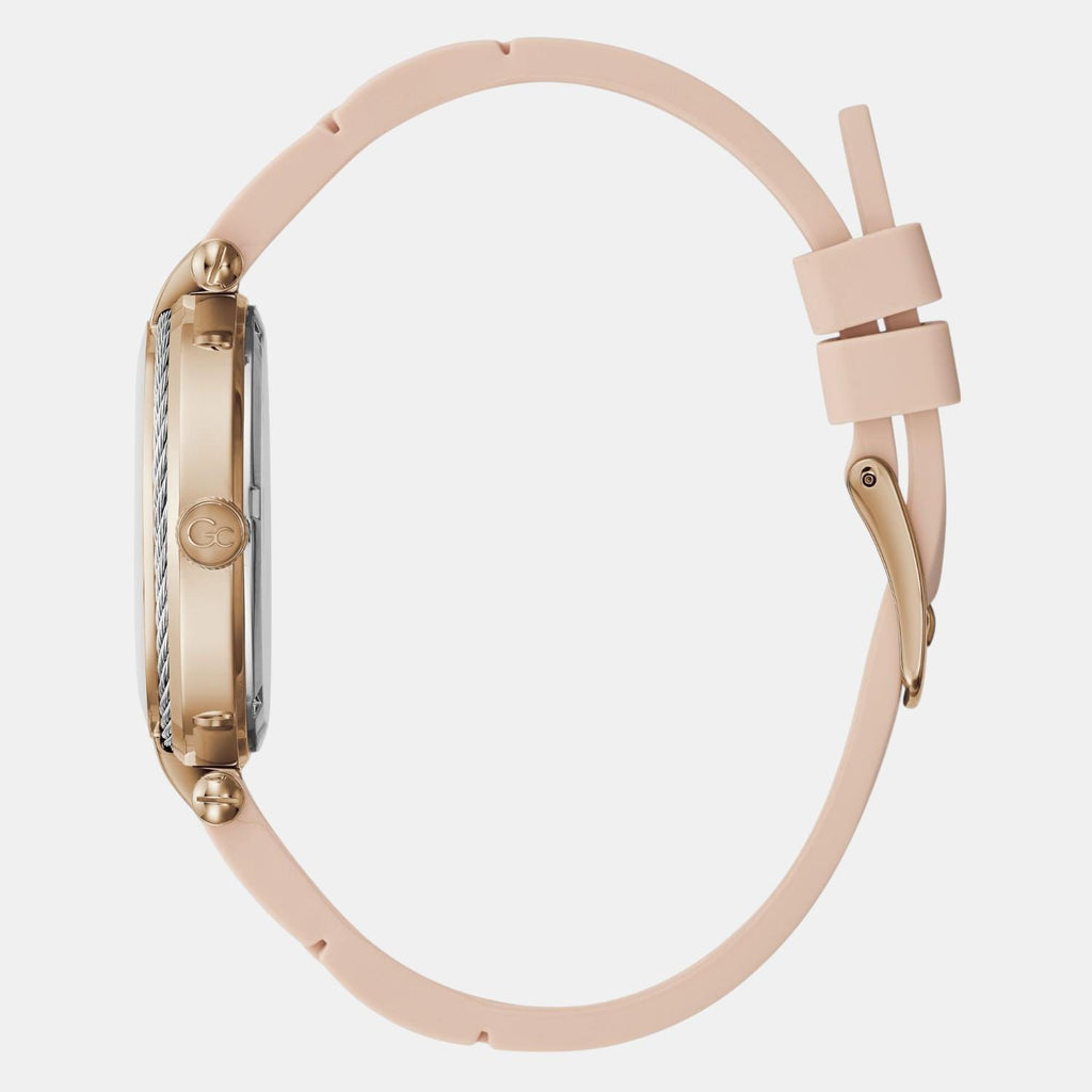 CableBijou Women Quartz White Dial Analog Silicone Watch Y56005L1MF