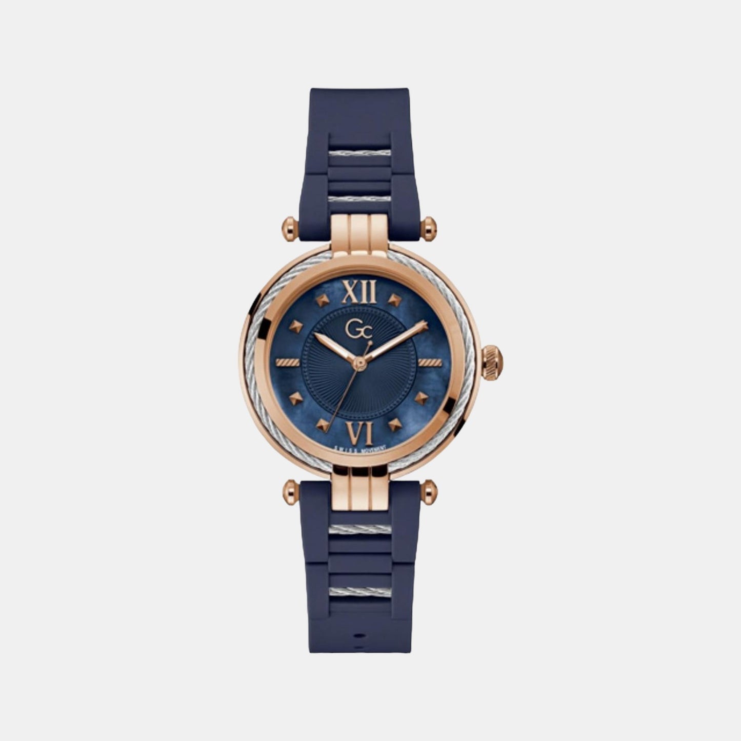 Female Blue Analog Silicon Watch Y56008L7MF