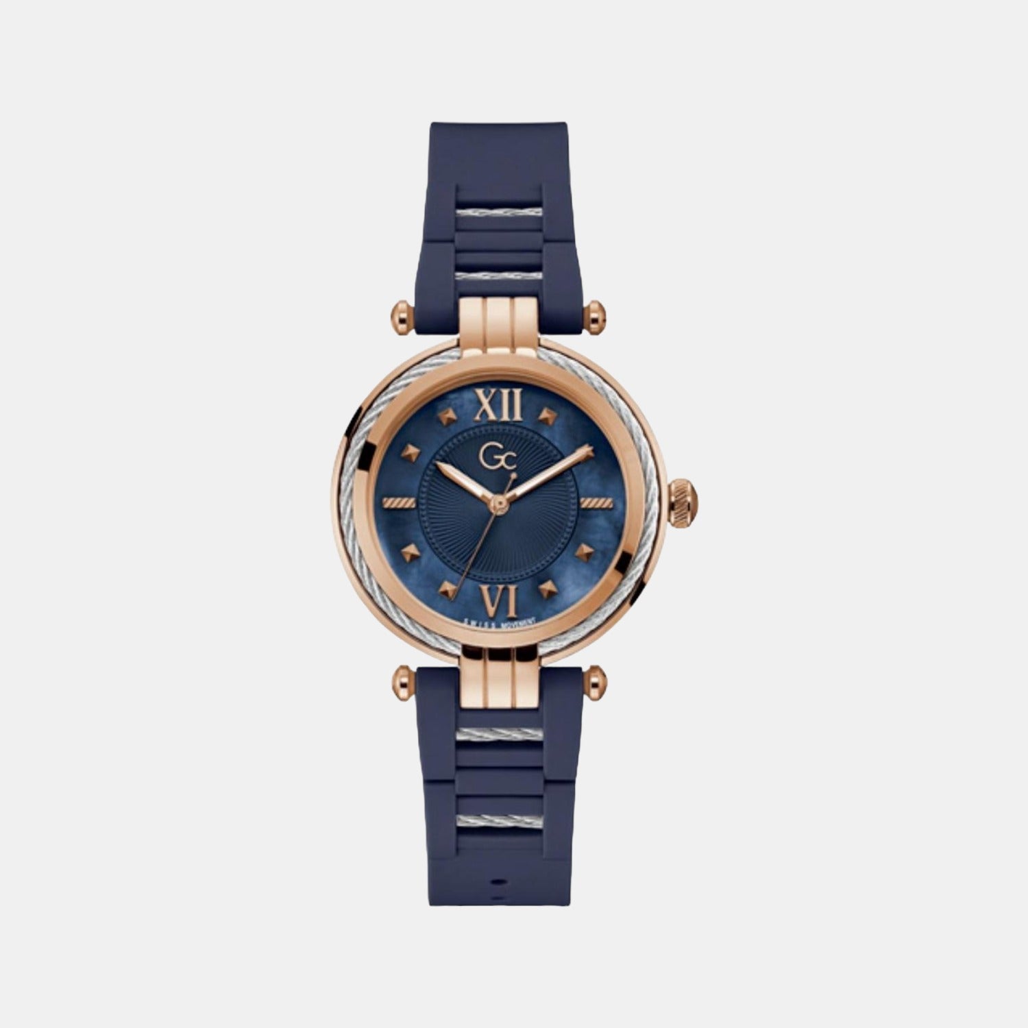 GC Round Blue Analog watch