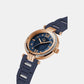 Female Blue Analog Silicon Watch Y56008L7MF