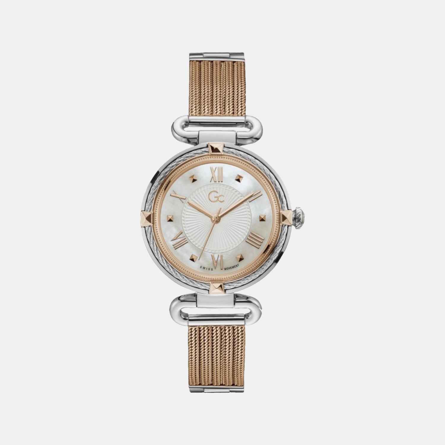 GC Round White Analog watch