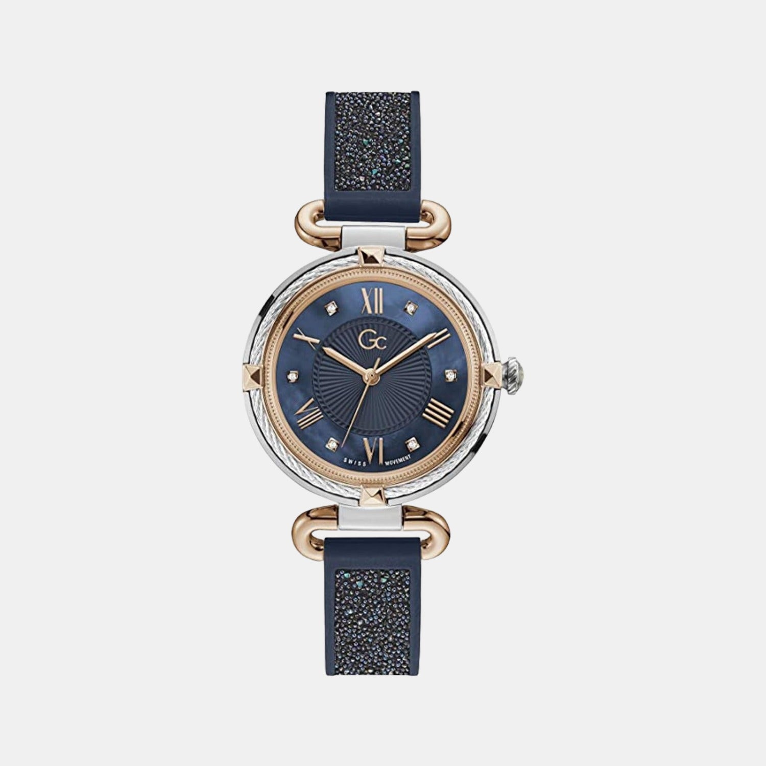 GC Round Blue Analog watch