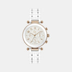 GC Round White Chronograph watch