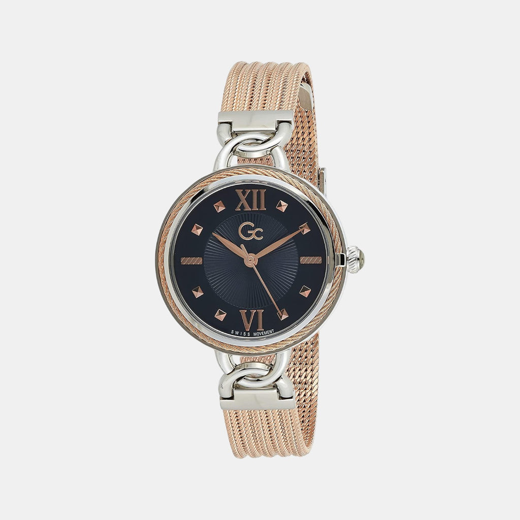 GC Round Black Analog watch