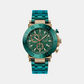 One Chrono Metal Men Quartz Green Dial Chronograph Stainless Steel Watch Y70009G5MF