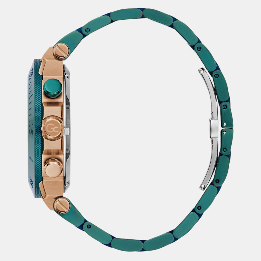 One Chrono Metal Men Quartz Green Dial Chronograph Stainless Steel Watch Y70009G5MF