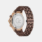 Gc Sportchic Men Quartz Beige Dial Chronograph Stainless Steel Watch Y70010G1