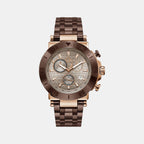 One Men Quartz Beige Dial Chronograph Stainless Steel Watch Y70010G1