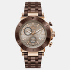 One Men Quartz Beige Dial Chronograph Stainless Steel Watch Y70010G1