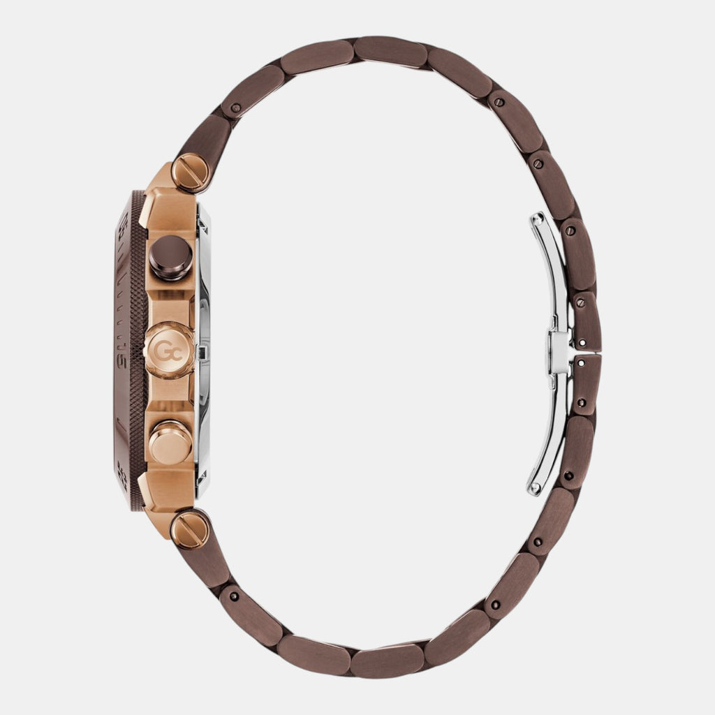 One Men Quartz Beige Dial Chronograph Stainless Steel Watch Y70010G1