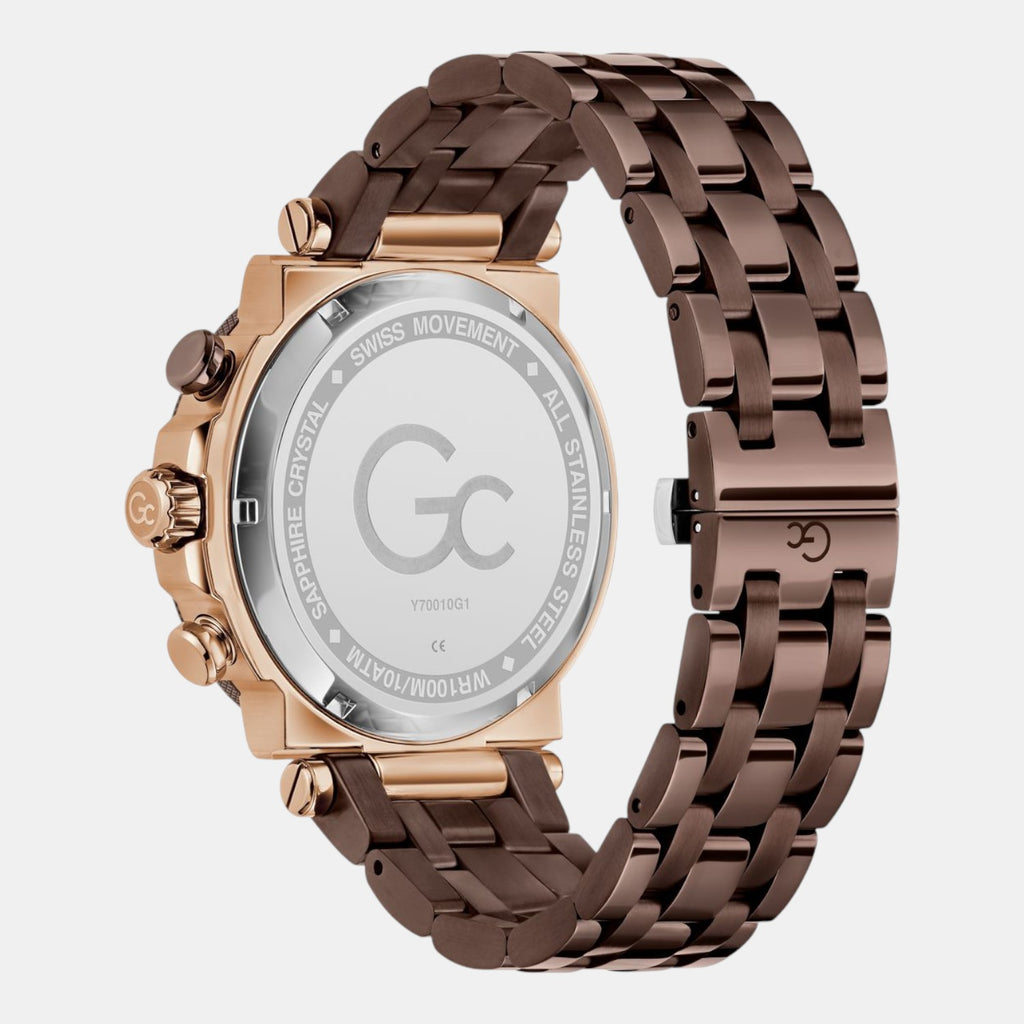 One Men Quartz Beige Dial Chronograph Stainless Steel Watch Y70010G1