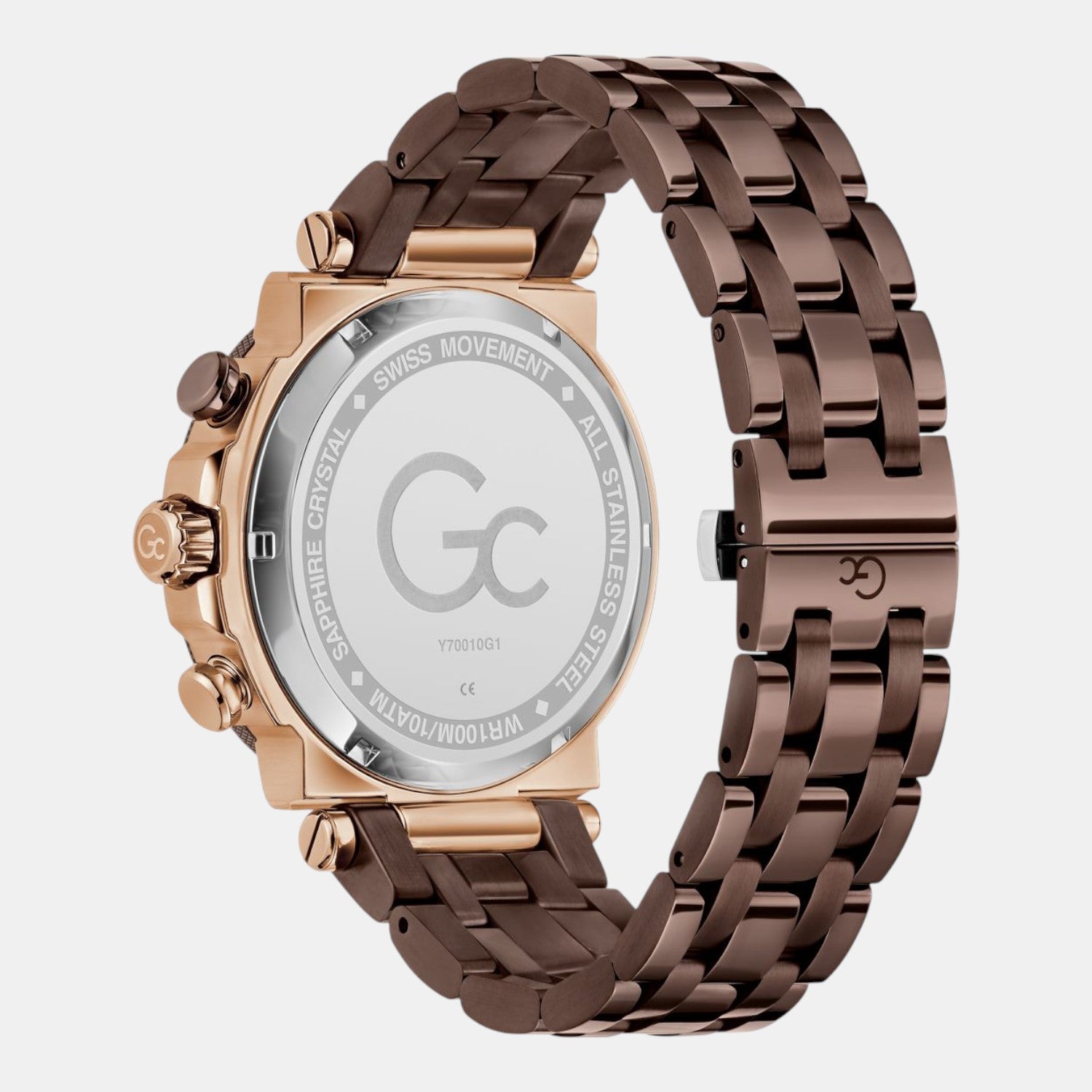 One Men Quartz Beige Dial Chronograph Stainless Steel Watch Y70010G1