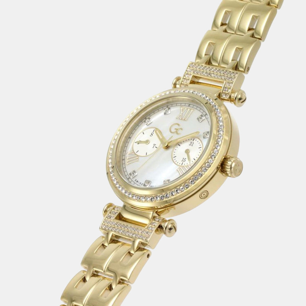 PrimeChic Women Quartz White Dial Analog Stainless Steel Watch Y78002L1MF