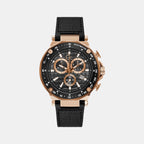 GC Round Black Chronograph watch