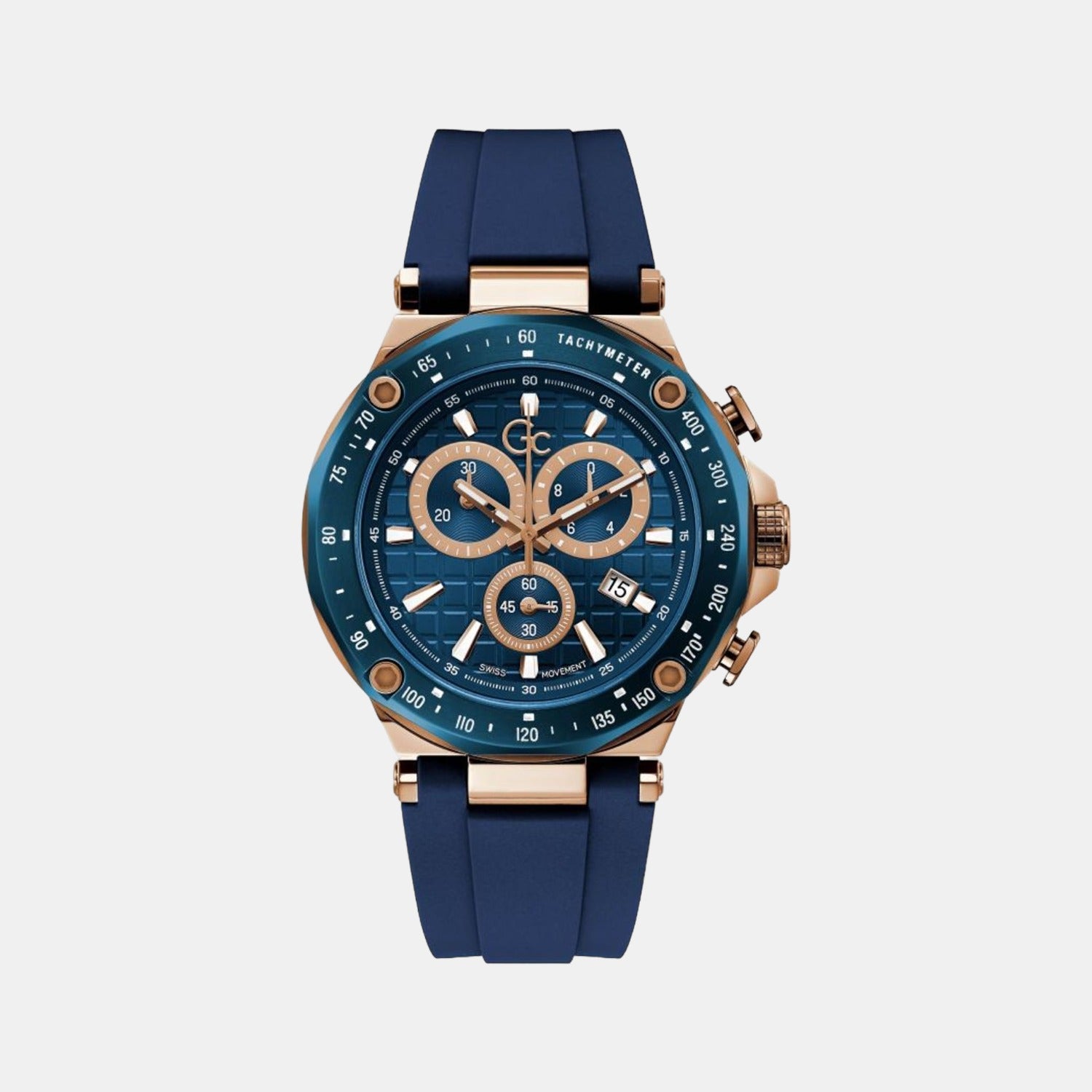 GC Round Blue Chronograph watch