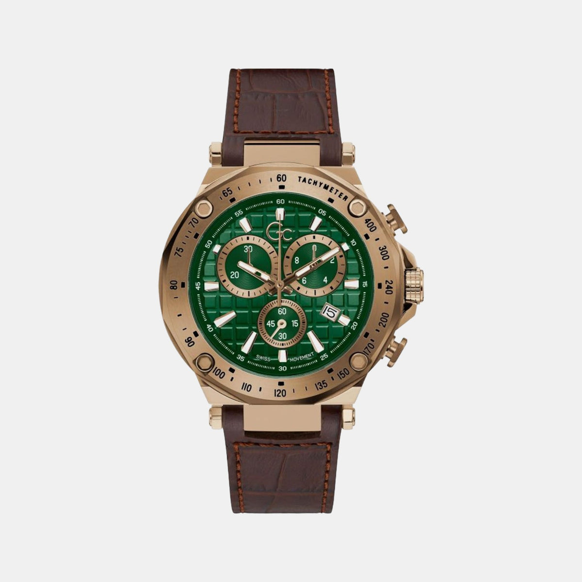 GC Round Green Chronograph watch