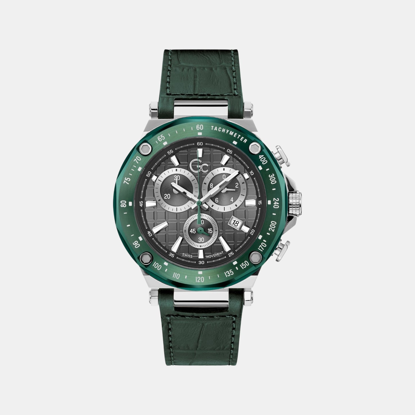 Spirit Sport Men Quartz Grey Dial Chronograph Leather Watch Y81011G5MF