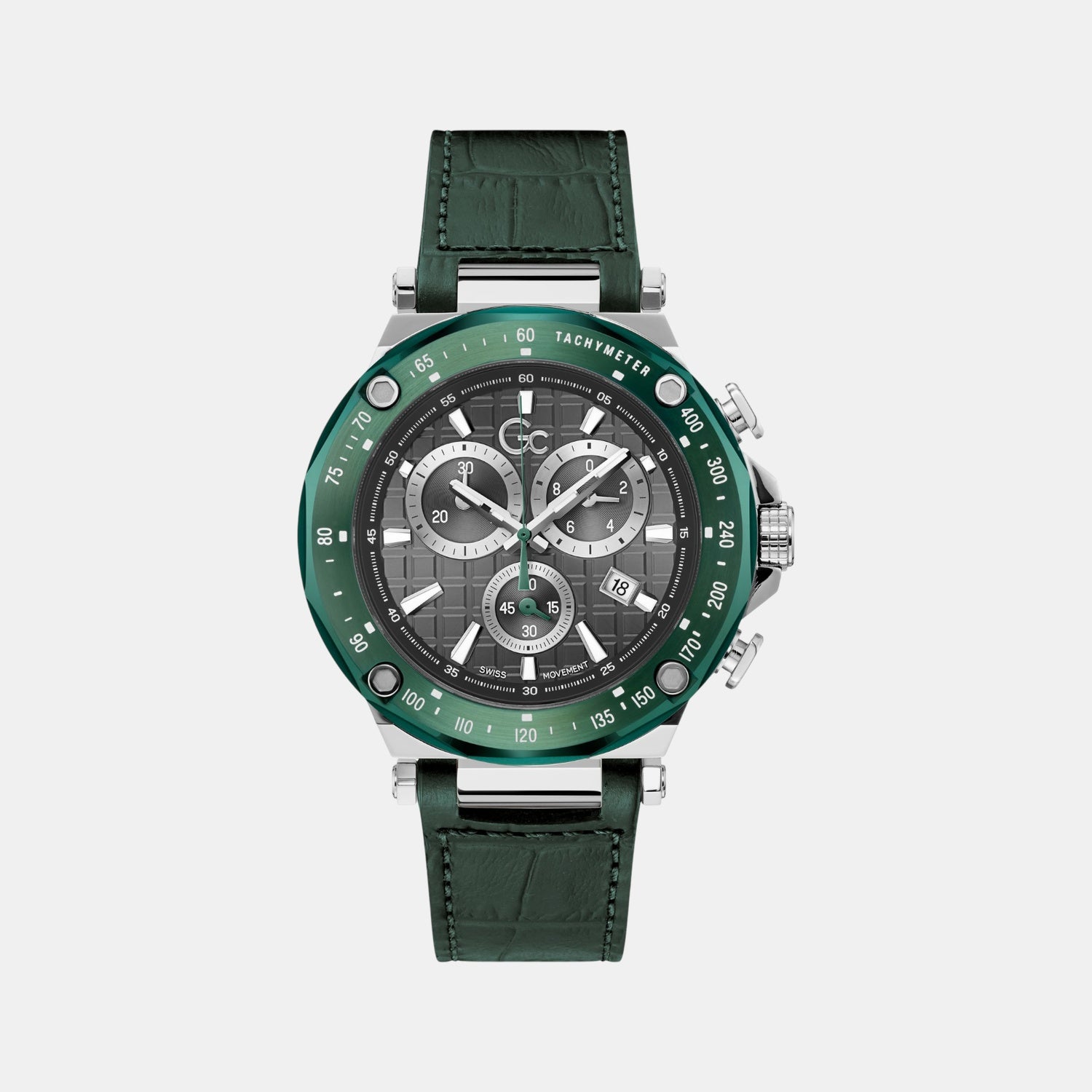 Spirit Sport Men Quartz Grey Dial Chronograph Leather Watch Y81011G5MF